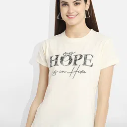 Fabflee Women Multicoloured 3 Printed V-Neck Extended Sleeves Applique T-shirt image 3