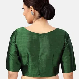 Studio Shringaar Boat Neck Elbow Length Sleeves Saree Blouse image 4
