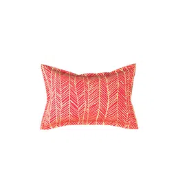 EverHOME Yellow & Red Floral 180 TC Flat Cotton Single Bedsheet with 1 Pillow Cover image 2