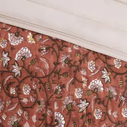 Modern Threads Bronze-Toned & White Set of 3 Floral Microfiber AC Room 110 GSM Double Bed Quilt image 2