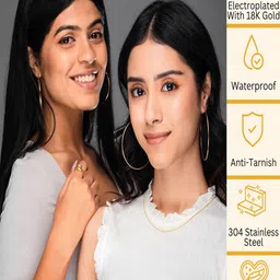 AQUASTREET 18K Gold Plated Waterproof Antitarnish Initial Letter G Pendant Necklace image 2