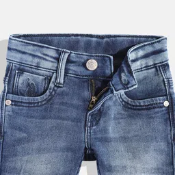 u.s. polo assn. kids U.S.Polo Assn. Kids Boys Blue Skinny Fit Clean Look Stretchable Jeans image 5