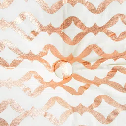 Home Centre Corsica Dazzle White & Brown Printed Square Shaped Pre-Filled Cushion image 5