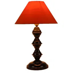 Orange Shade Table Lamp With Black Base by Foziq image 3