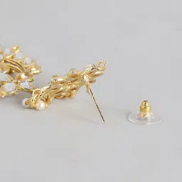 Peora Green & White Gold-Plated Kundan Embellished Handcrafted Jewellery Set image 2