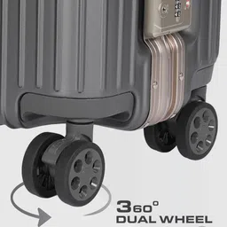 Kenneth Cole Max Aluminium Frame 360 Degree 8 Wheel Hardside Cabin Trolley Bag - 45.54L image 5