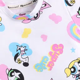YK X Minute Mirth Infants Girls Powerpuff Girls Printed Pure Cotton Top with Shorts image 2
