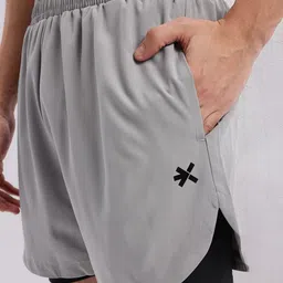 HRX by Hrithik Roshan Men Rapid-Dry Running Shorts with Inner Tights image 4