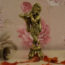 antique Brass Shri Krishna By Rhapsodically Made-picture-16