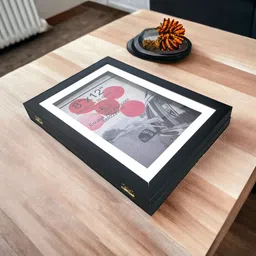 art street Black Synthetic Wood Hanging Photoframe image 1