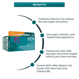 Jolen New York 2 Lumeric B3 Hair Removal Cream-50g & Creme Bleach with Orange-40g image 5