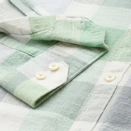 Mast & Harbour Checked Drop-Shoulder Sleeves Relaxed Fit Pure Cotton Casual Shirt image 3