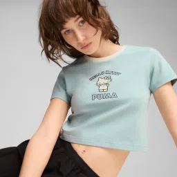 PUMA x HELLO KITTY AND FRIENDS Women's Graphic Slim Fit Crop Tee image 2
