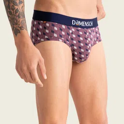 DaMENSCH Men Pack of 2 Deo-Cotton Anti-Bacterial Moisture-Free Briefs DAM-CTPT-B-ERR-SHB image 3