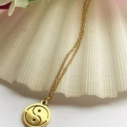 SALTY Women Stainless Steel Yin-Yang Pendant With Chain-picture-32