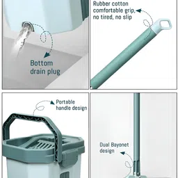 UPC White & Green Striped Plastic Bath Accessories Set image 3