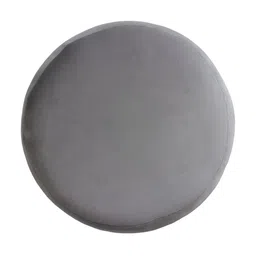Shadowkart Grey & Gold Toned Wooden Round Pouffe Ottoman image 4