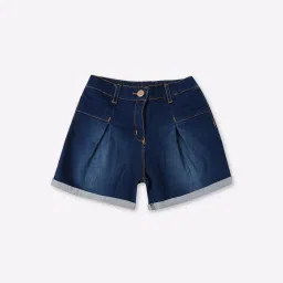 little kangaroos Lightly Washed Flat-Front Denim Shorts image 1