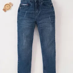 ed-a-mamma Boys Mid-Wash Slim Fit Jeans image 1