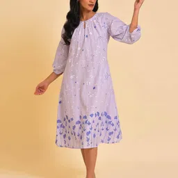 Floral Print A-Line Dress image 1