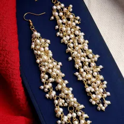 panash Women Pearl-Beaded Drop Earrings image 1