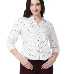 kraus Women Polka-Dot Print Slim Fit Shirt image 1