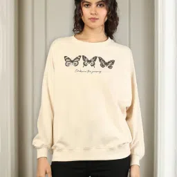 dnmx Women Graphic Print Regular Fit Sweatshirt image 1