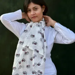 buta buti Women Graphic Print Stole image 1