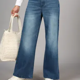 Shein Full Length Fixed Waist Mid Wash Jeans-picture-27
