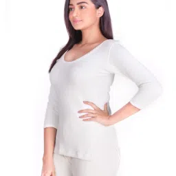 dollar ultra Women Ribbed Round-Neck Thermal Top image 2