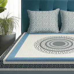 story@home 210 TC Geometric Print Double Bedsheet with Pillow Covers image 2