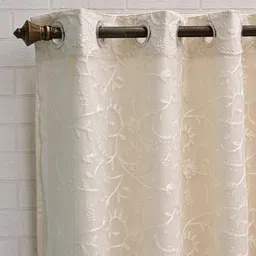 ariana Set of 2 Embroidered Long Door Curtains image 2