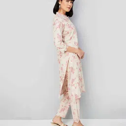 max Women Floral Print Straight Kurta Set image 2