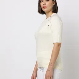 fig Ribbed Round-Neck Pullover image 2