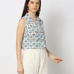siyahi Women Printed Regular Fit Top image 2