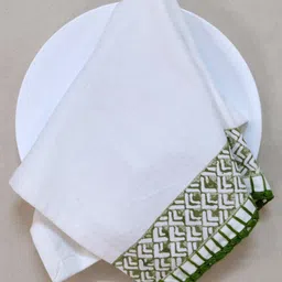 design gaatha home living Set of 6 Table Napkins with Embroidered Border image 2