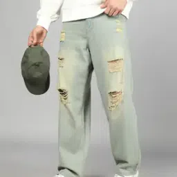 Shein Full Length Fly With Button Closure Mid Wash Jeans-picture-13