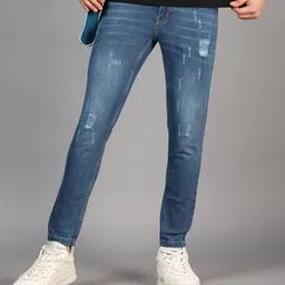 Shein Full Length Distressed Mid Wash Jeans-picture-45
