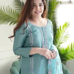 nyrika Women Embroidery Anarkali Kurta Set image 2