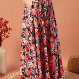 otabu Women Floral Flared Skirt image 2