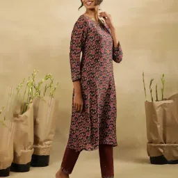 W x Folksong Women Floral Print A-Line Kurta image 3