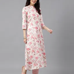 saabhi Women Floral Print A-Line Kurta image 3