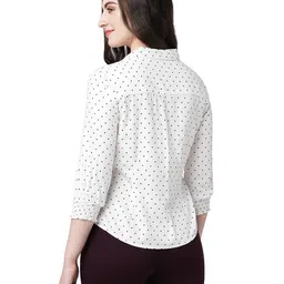 kraus Women Polka-Dot Print Slim Fit Shirt image 3