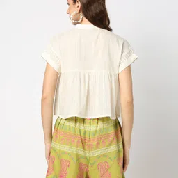 yousta Women Regular Fit Gathered Top image 3