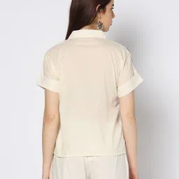 fusion Women Embroidered Relaxed Fit Shirt image 3