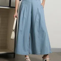 Shein Full Length Fixed Waist Clean Wash Pleated Jeans-picture-41