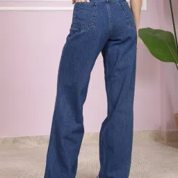 Shein Full Length High Rise Stone Wash Jeans image 3