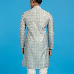 diwas by manyavar Men Geometric Print Regular Fit Kurta image 3