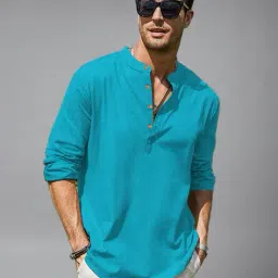 neonomad Men Slim Fit Short Kurta image 3