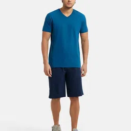 jockey 9426 Super Combed Cotton Rich Regular Fit Solid Shorts with Side Pockets image 4